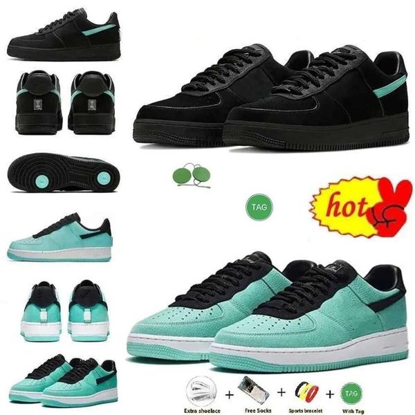 

2023 new motorcycle boots tiffany x forces 1s 1837 tiffany blue dz1382-002 mens designer basketball shoes outdoor casual running sports, Black