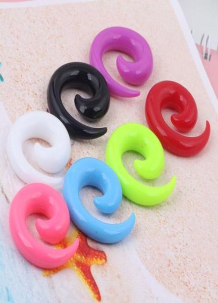 

sprial tunnel body jewelry wholes 100pcs mix size mix color piercing sprial ear plug ear expander9127047, Silver