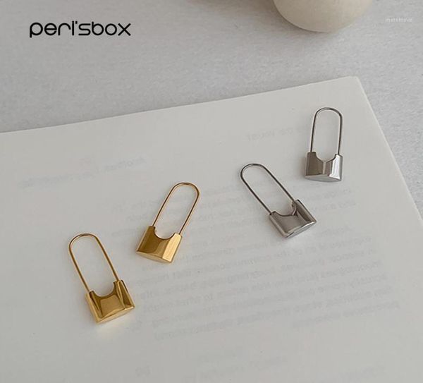 

hoop huggie peri039sbox unique design gold lock earrings for women small safety pin hoops minimal jewelry14345105, Golden;silver