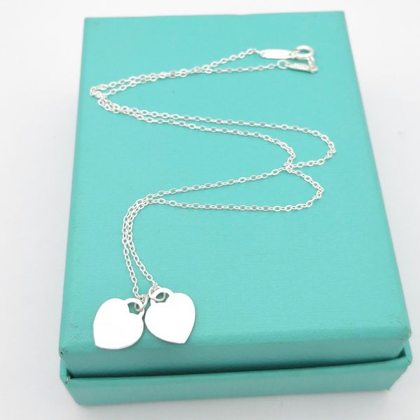 

new 100% s925 sterling silver necklace pendant vintage collarbone chain rose gold and gold luxurious necklaces for women man gold fashion je