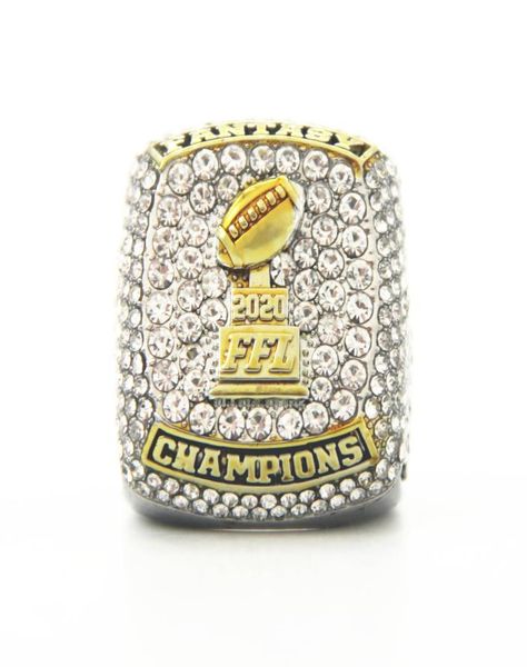 

2019 the 2020 fantasy football championship ring fan gift whole drop us size 111182640, Golden;silver