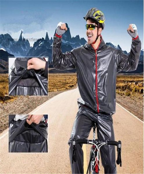 

2017 new cycling raincoats jacket raincoat sets bicycle raincoat windbreak waterproof cycling outdoor jackets pants sets out2657265364