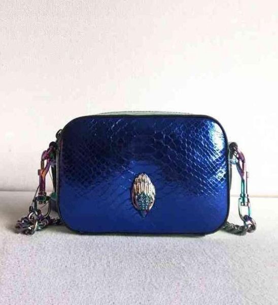 

kurt eagle head color golden snake leather messenger small square bag fashionable women camera bag 22071531405789773210