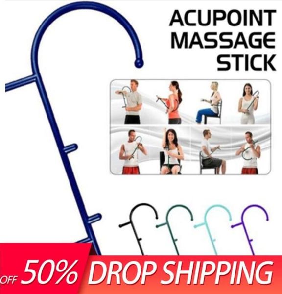

massager trigger point selfmassage stick hook body muscle relief original cane back massager therapeutic tools pressure293b7380158