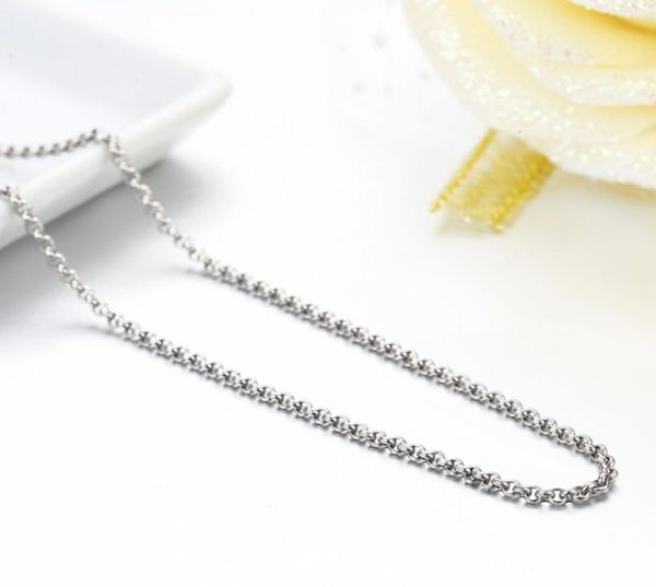 

35cm70cm 925 sterling silver circle rolo chain necklace women girl italy men jewelry kolye collares collier ketting sieraden3233241