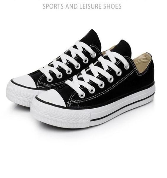 

2022 sell classic design all woman man low high canvas shoes lovers students skateboard shoes with dust dag card transshi9384585, Black