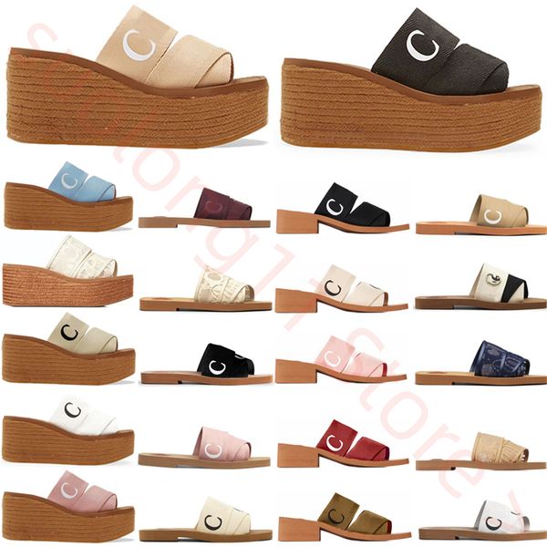 

woody sandal mules flat slides platform slipper cross cloth sandal fluffy light tan beige white black pink lace lettering fabric canvas woma