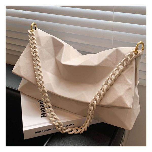 

no brand name versatile women's bag new lingge french underarm bag with small design texture chain soft leather one shoulder diagonal s