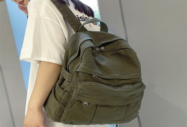

girl fabric school bag fashion college student vintage women backpack canvas female lapbag travel kawaii ladies backpack 220726859615