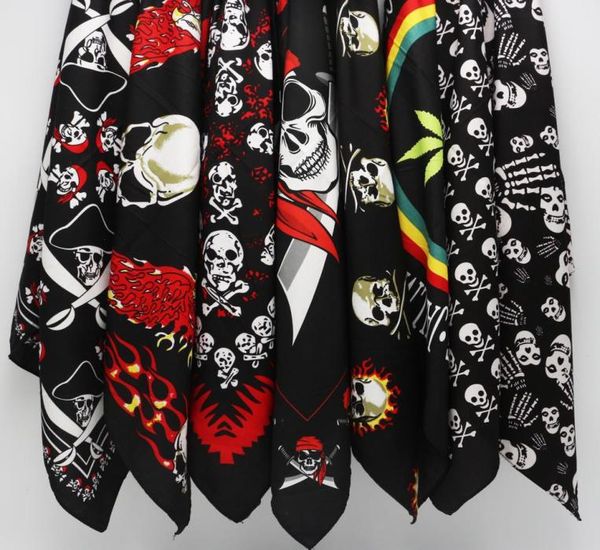 

polyester pirates skull scarves leaves reggae bandanas men hiphop headband headscarf women neckerchief headwear handkerchief4597690, Blue;gray