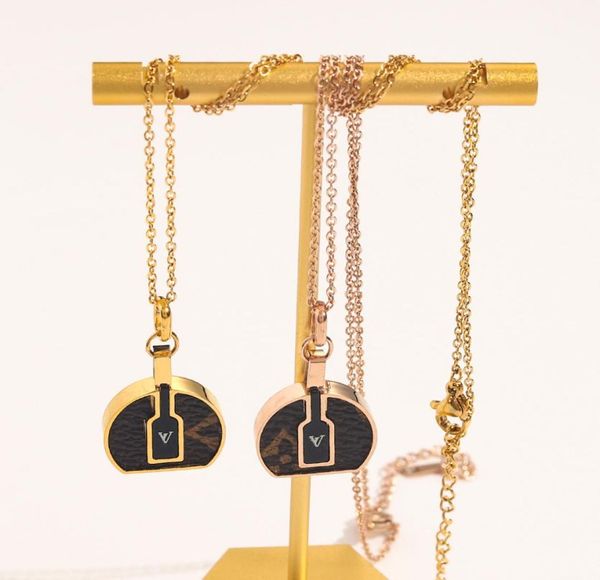 

never fading 14k gold plated luxury brand designer pendants necklaces stainless steel letter choker pendant necklace beads chain j2644192, Silver