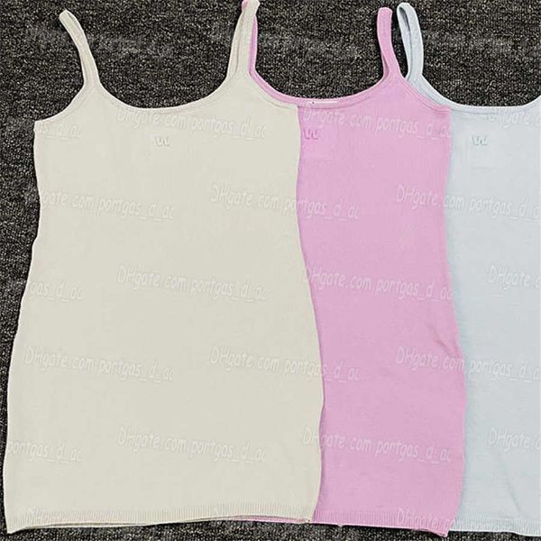 

luxury women knitted dress designer sling singlet dresses fashion tank dress, Black