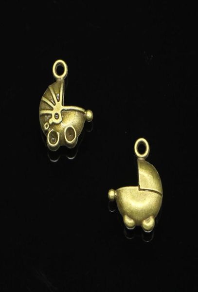 

67pcs zinc alloy charms antique bronze plated 3d baby carriage buggy pram charms for jewelry making diy handmade pendants 1613mm2347346, Bronze;silver