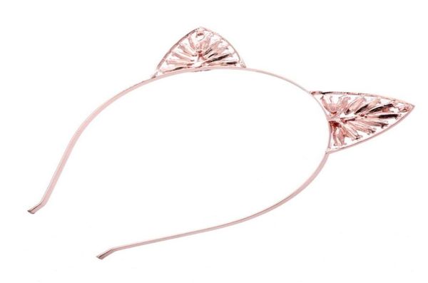 

hair clips barrettes women child metal alloy headband hollow out floral cat ears hair hoop luxury colored glitter rhinesto1051642, Golden;silver