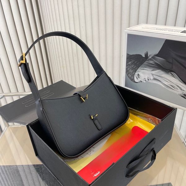 

designer bag tote bag woman handbag yslii bag classic logo crochet open and close design smooth cow leather hobo bag underarm bag handbag sh