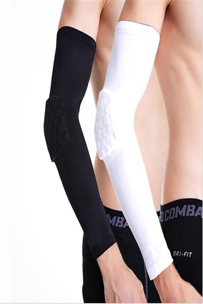 

1pcs arm sleeve honeycomb armband elbow support basketball arm sleeve breathable football safety sport elbow pad brace pr4312575