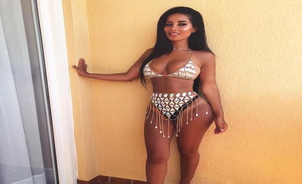 

popular glittering colorful crystal tassel fashion beach body bra skirt set belly chain jewelry7103350, Silver