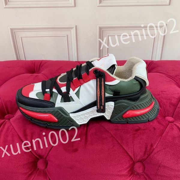 

2023 new luxury designer sneakers pop color matching running shoes thick sole trend light fashion all match color cool casual lace-up dad sh, Black