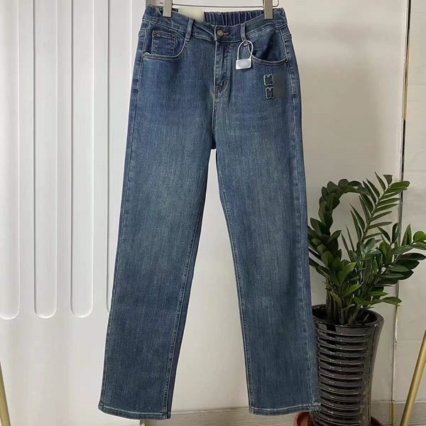 

vintage slim elastic high waist jeans, Blue
