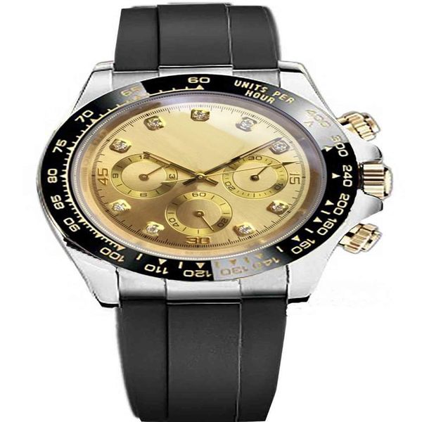 

whole watches mens movement watches automatic mechanical movements stainless steel cases rubber straps folding buckles2554, Slivery;brown