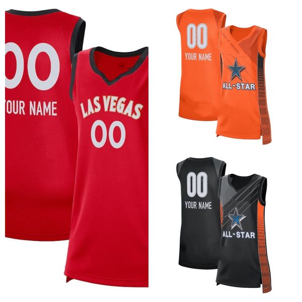 

2023 all-star las women basketball vegas aces jersey 22 a'ja wilson 0 jackie young 10 kelsey plum 12 chel sea gray 3 candace parker 7 a, Black;red