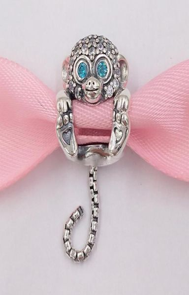 

andy lewel authentic 925 sterling jewelry silver beads sparkling monkey charm charms fits european style bracelets & necklace 798054cz531252, Black