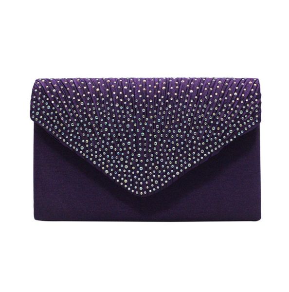 

ladies satin clutches evening bags crystal bling handbags wedding party purse envelope fashion womens bags wallet clutch bag 6778918, Red;black