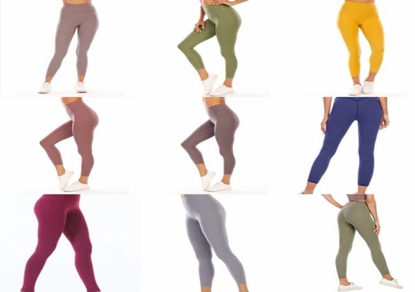 

003 yoga pants for women highly elastic flexible fabric leggings lightweight nude feeling yoga pants fitness wear ladies brand leggings69650