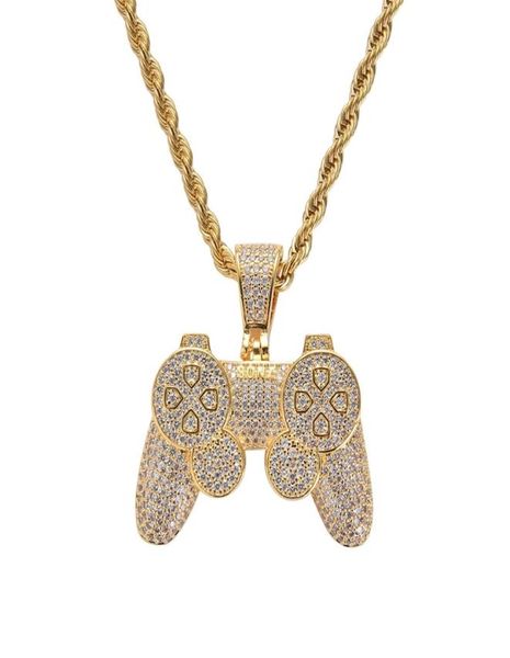 

game console pendants iced out chain bling cz gold silver color men039s hip hop rock necklace jewelry kids boy 2010135599304