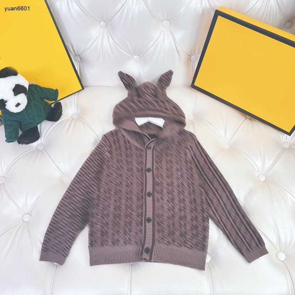 

2023 fashion kids cardigan spring baby clothes child hooded sweater size 100-160 cm double letter full print overcoat for girl boy sep01, Blue