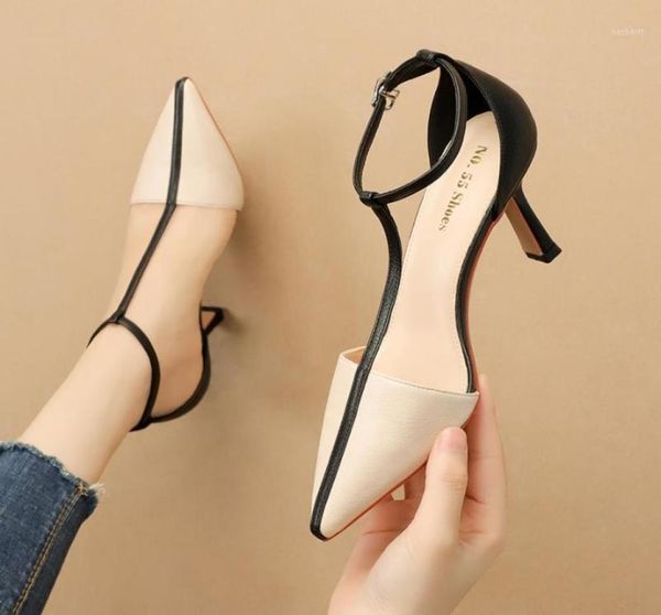 

2020 women summer 7cm high heels leopard print colorblock stiletto sandals lady fetish pumps valentine sandles prom black shoes19606648