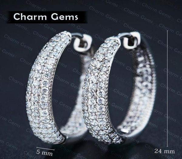

sale fashion jewelry new 925 silver big ear ring earrings fit female5181050, White