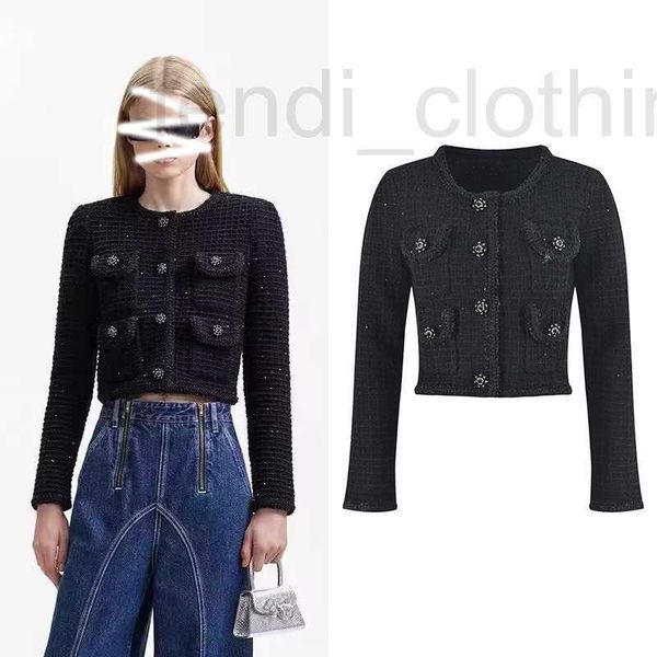 

women's jackets designer french celebrity style temperament short jacket 2023 autumn/winter new design sense versatile cardigan 9xgy, Black;brown