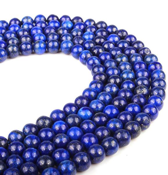 

natural blue egyptian lapis lazuli round loose beads jewelry 4 6 8 10 12 14mm semiprecious stones5728246, Black