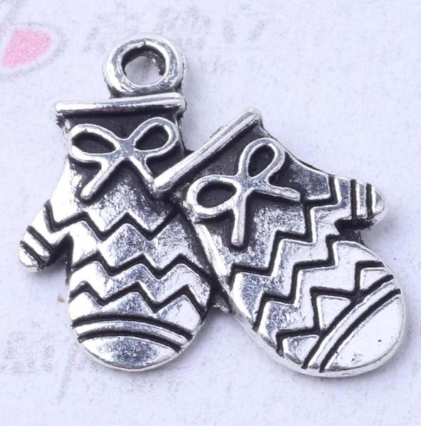 

gloves pendant fit bracelets or necklace retro antique silverbronze charms diy jewelry 300pcslot 3054z96180362732788, Bronze;silver