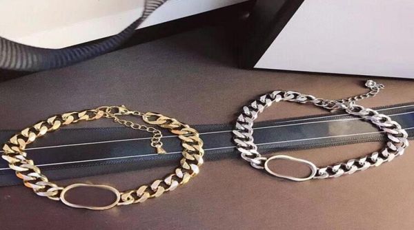 

bracelet stainless steel cuba bangles for women designer punk chain link charm men boys bracelets gold silver wedding jewel4406872, Golden;silver
