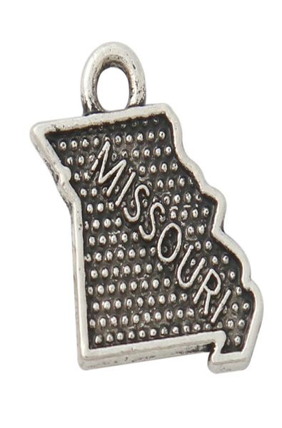 

antique silver plating state map charms missouri shape alloy charms 50pcs aac8094781642, Bronze;silver