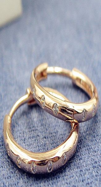 

2017 new rose gold plated droplets hoop earrings with cubic zirconia fits european charm jewelry6026514, Golden;silver