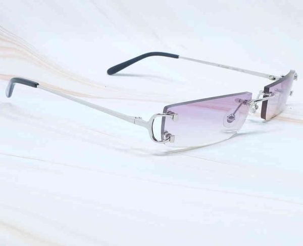 

vintage rimless sunglasses cariter small square big c designer sun frame glasses cool rapper frame glasses party eyewear italian g3567586, White;black