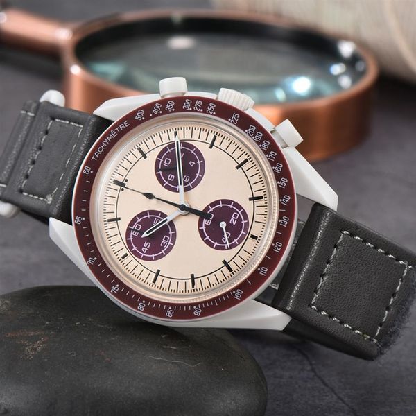 

2022 all dials working automatic date men watches luxury fashion mens full steel band quartz movement clock gold silver leisure wr206b, Slivery;brown