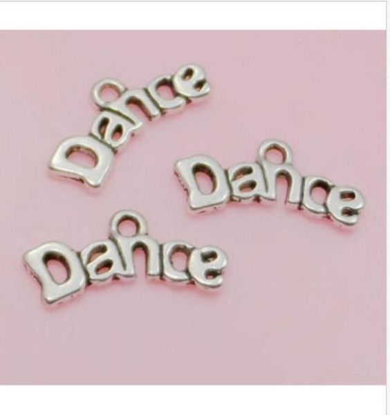 

ship 300pcs tibetan silver dance charms pendant for jewelry making bracelet 9x20mm1499307, Bronze;silver
