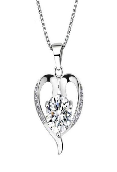 

925 sterling silver jewelry fashion women lovely beautiful pendant necklace korean jewelry whole item kka11247107090, Golden;silver