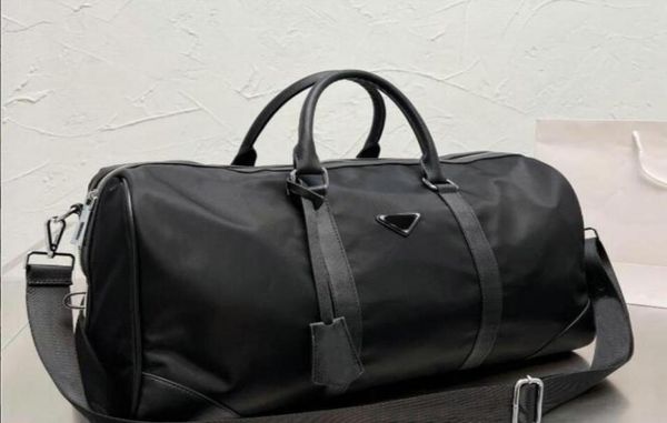 

men fashion duffle bag black nylon travel bags fashion mens handle luggage gentleman business totes with shoulder stra5808648