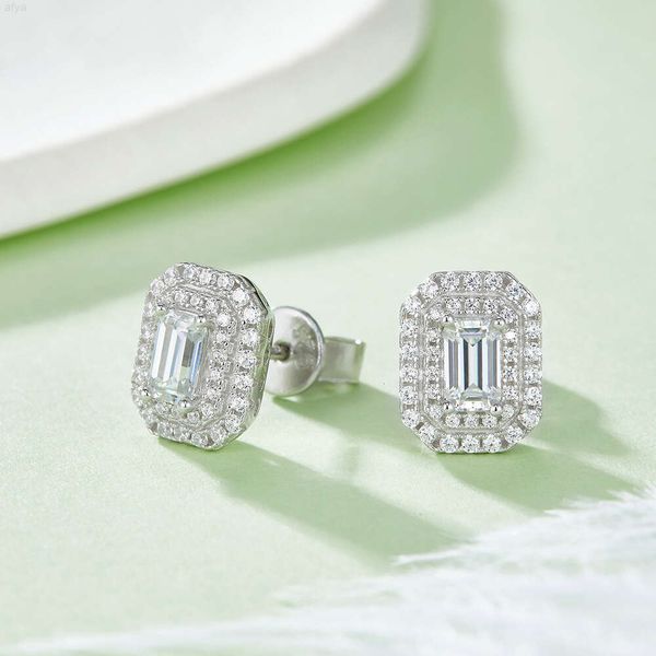 

oem fine diamond 925 sterling silver stud d color vvs gra certified moissanite, Golden