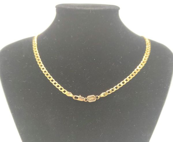 

24k gold gf 4mm cubancurb link chain necklace miami pt fully choker hip hop diy stamp 24quot unisex5652869, Silver