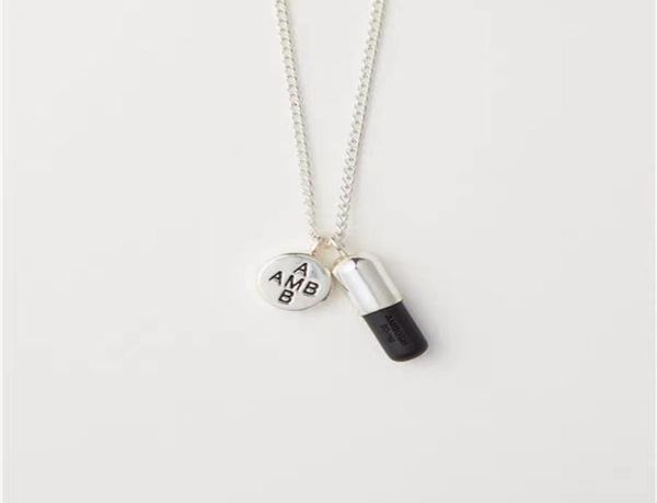 

ambush pill charm necklace 2 colors women men fashion jewelry necklace hiphop ambush necklace 2012189541518, Black