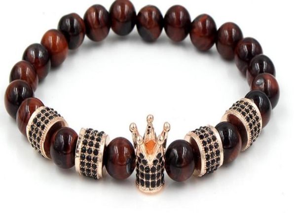 

8mm gbh34 elastic adjusted charm nature stone chakra reiki agate onyx gold silver copper cz zircon cubic zirconia bracelet5847261, Black