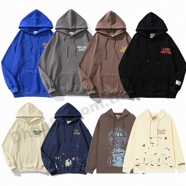

designer galleriesse hoodies tepts hoody luxury hoodies pullover sweatshirts loose long sleeve hooded jumper mens womens fashion streetwear, Black