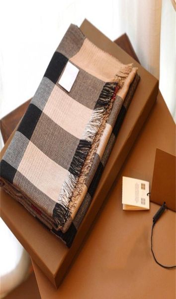 

classic plaid luxury designer scarf for men and women winter scarves ladies shawls wool cashmere tassel designers shawl 70cm x 1802882119, Blue;gray