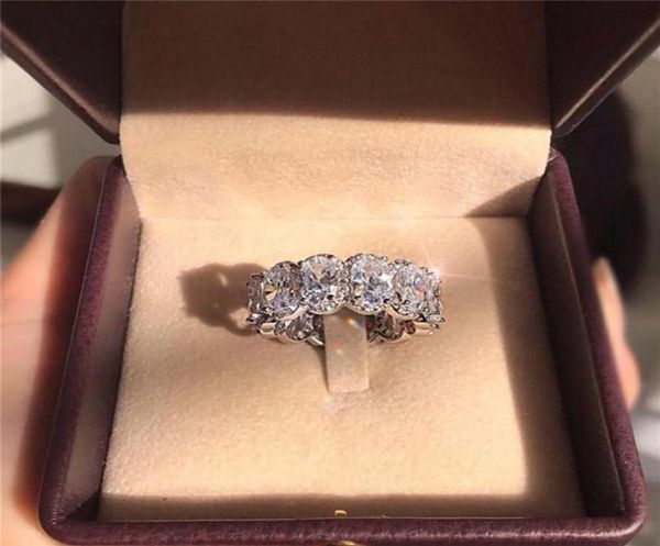

2021 gorgeous stunning limited edition eternity band promise ring 925 sterling silver 11pcs oval diamond cz engagement rings for w5261357, Slivery;golden